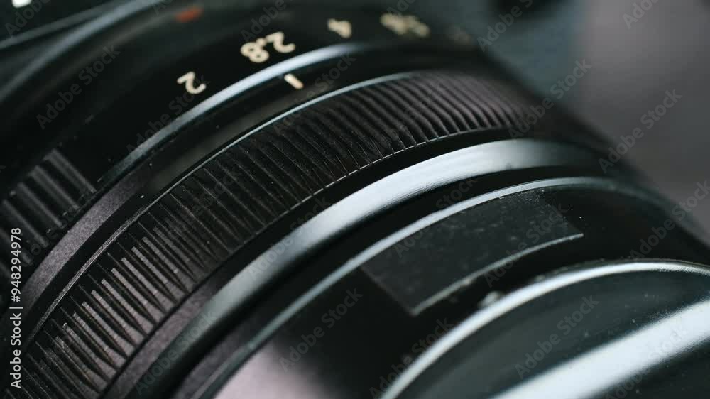 Photographer wipes down modern camera using soft brush. Professional preserves camera functionality and clarity for capturing perfect images