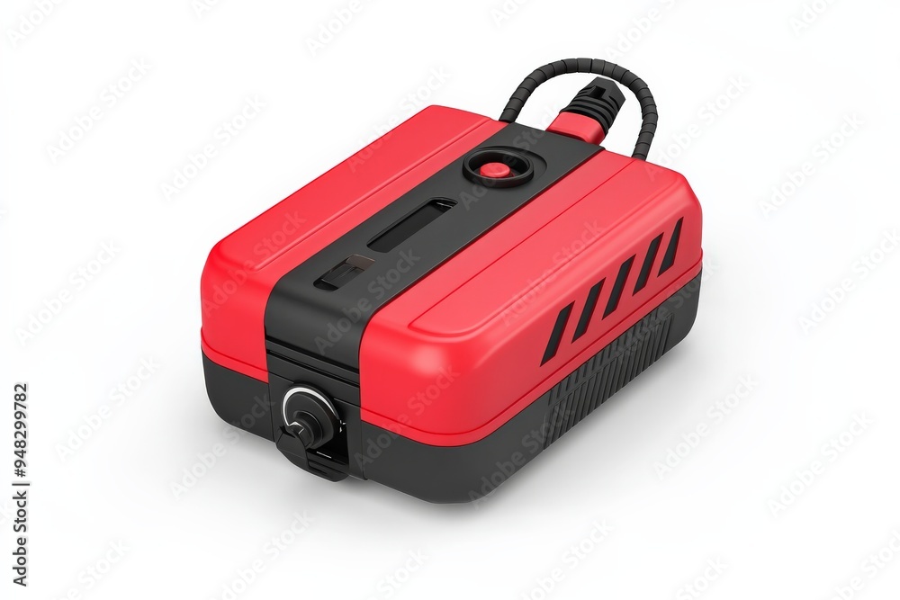 Red and Black Portable Air Compressor. Red and Black Portable Air Compressor.