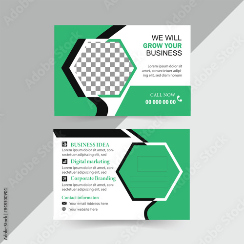 Corporate postcard design template.