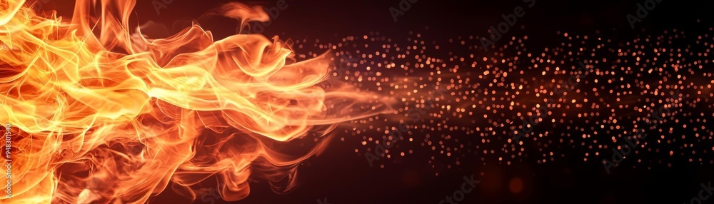 Bright fire against a pitch-black backdrop, with thick smoke drifting and enhancing the visual contrast Bright fire against a pitch-black backdrop, with thick smoke drifting and enhancing the visual contrast