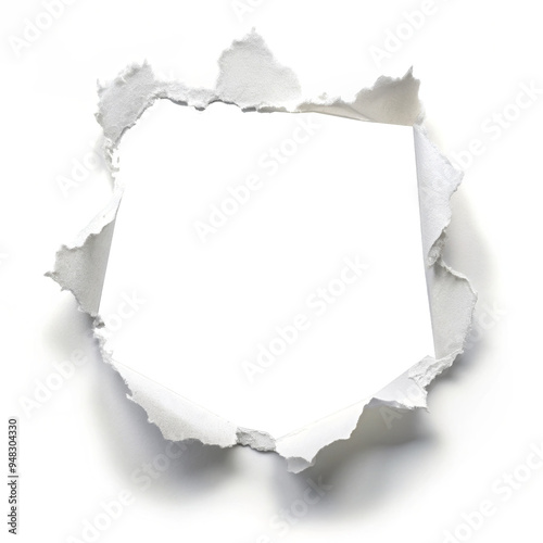 Paper hole , isolated on transparent png background,