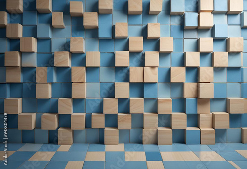  a photo made with square shape box wallpaper made with generative AI