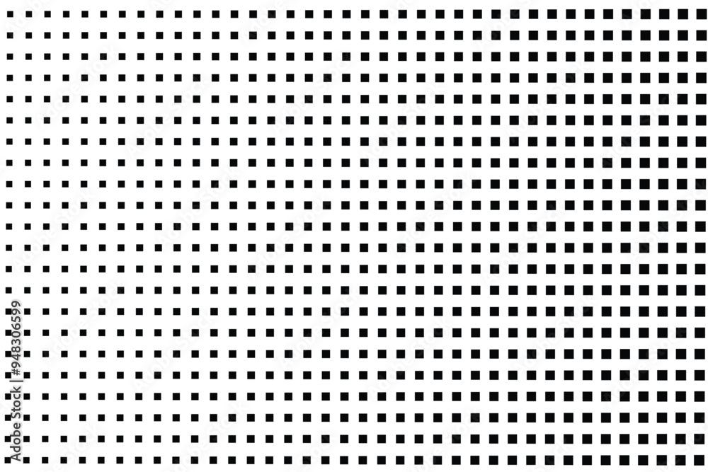Abstract geometric pattern vector art. Black wavy halftone on white background vector.