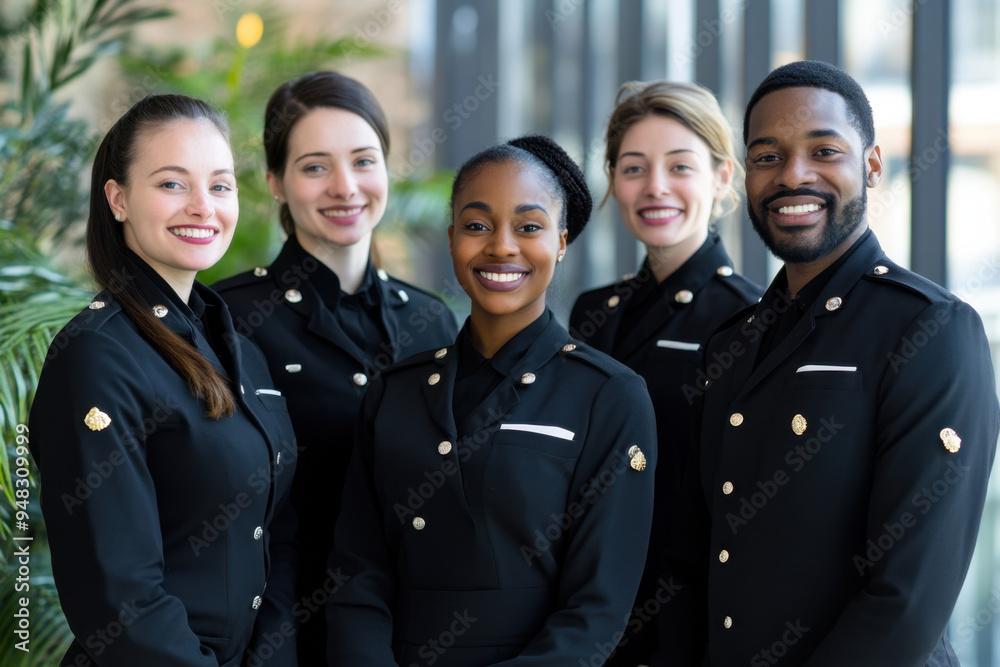 Diverse Team in Uniform. Diverse Team in Uniform.