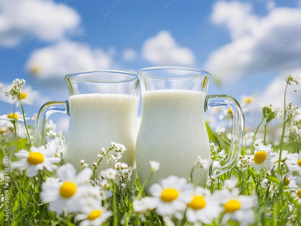 Summer berries in milk: a selection of fresh fruits for a healthy diet. Summer berries in milk: a selection of fresh fruits for a healthy diet.