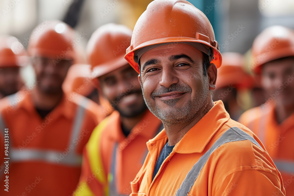 Construction Worker Portrait. Construction Worker Portrait.