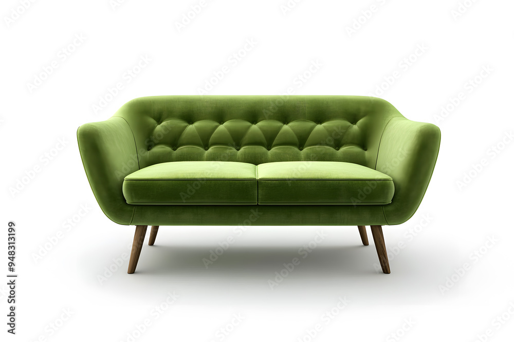 Modern green sofa isolated on white background Modern green sofa isolated on white background