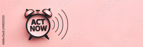 Act now clock to create urgency, take action before the end of the sales, it is time to change