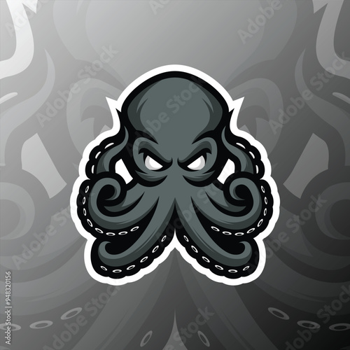 an octopus animal with an angry face