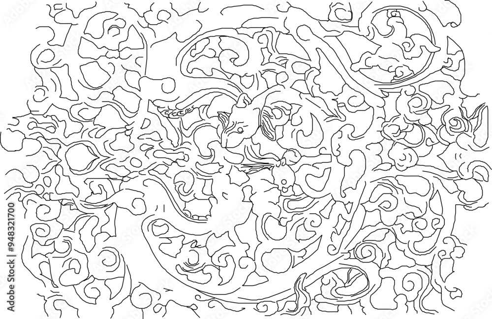 Sketch vector illustration silhouette design drawing ornament decoration painting old classic vintage ethnic traditional ornament Sketch vector illustration silhouette design drawing ornament decoration painting old classic vintage ethnic traditional ornament
