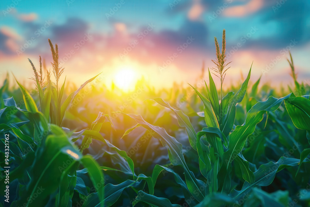 Corn Field At Sunset Corn Field At Sunset