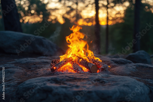 Fire At Sunset