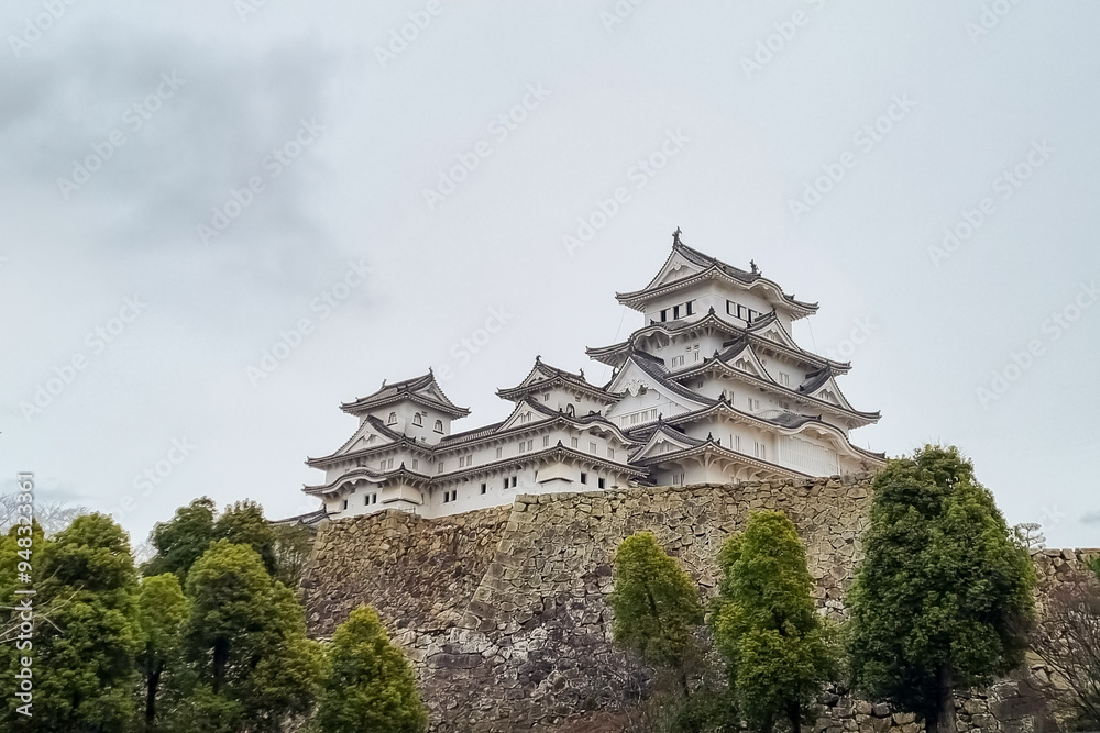 the himeji white castle is famous and beautiful in japan the himeji white castle is famous and beautiful in japan