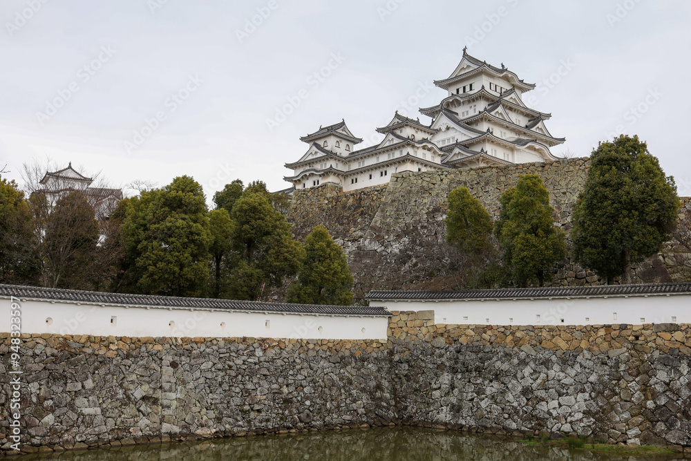 the himeji white castle is famous and beautiful in japan the himeji white castle is famous and beautiful in japan