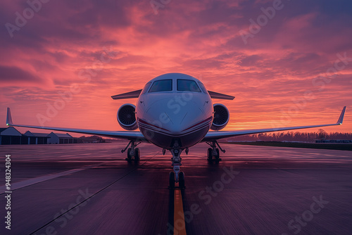 Jet At Sunset
