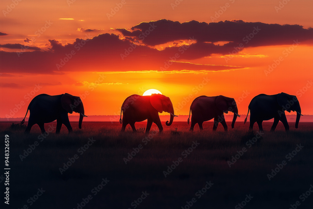 Fototapeta premium Safari Sunset