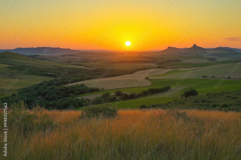 Fototapeta premium Spain Sunset