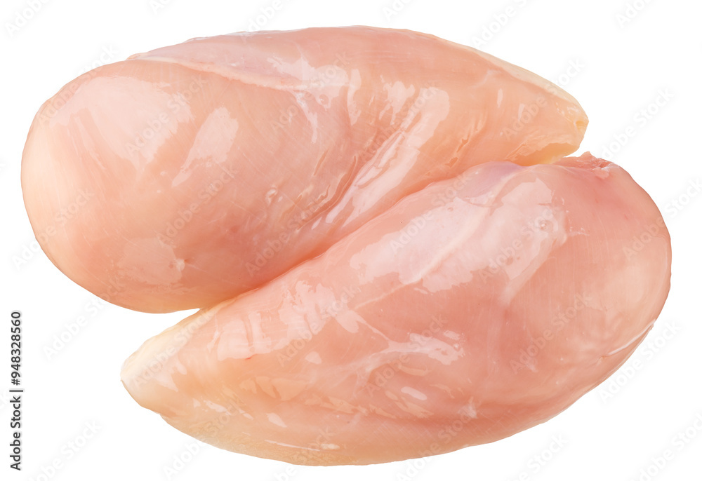 Raw chicken breast or chicken fillet isolated on white background. File contains clipping path. Raw chicken breast or chicken fillet isolated on white background. File contains clipping path.