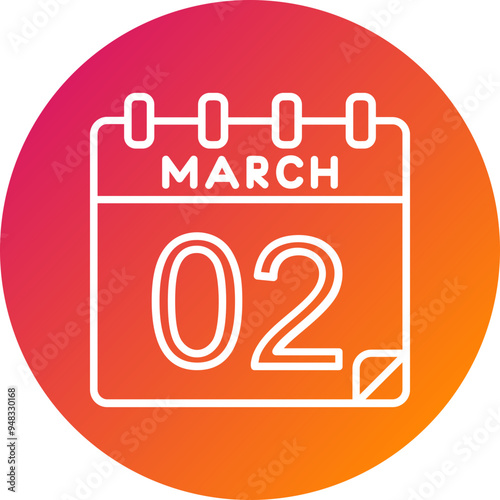 2 March Vector Icon Design