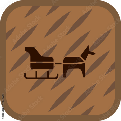 Dog sled Icon Design