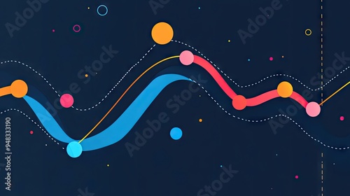 A line graph highlighting company growth year by year, with the 2025 forecast prominently displayed. photo