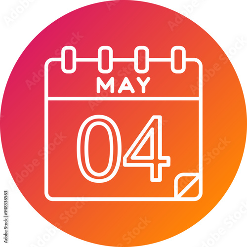 4 May Vector Icon Design