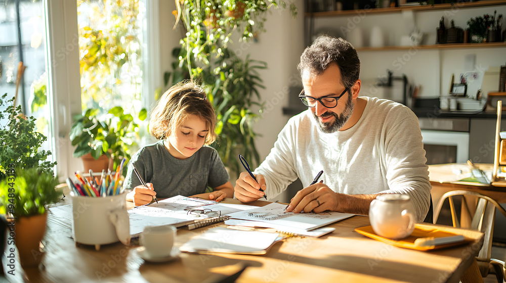 Private tutor helping a student with homework Private tutor helping a student with homework