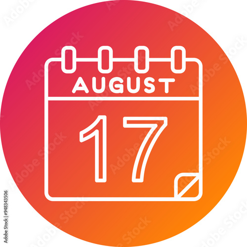 17 August Vector Icon Design