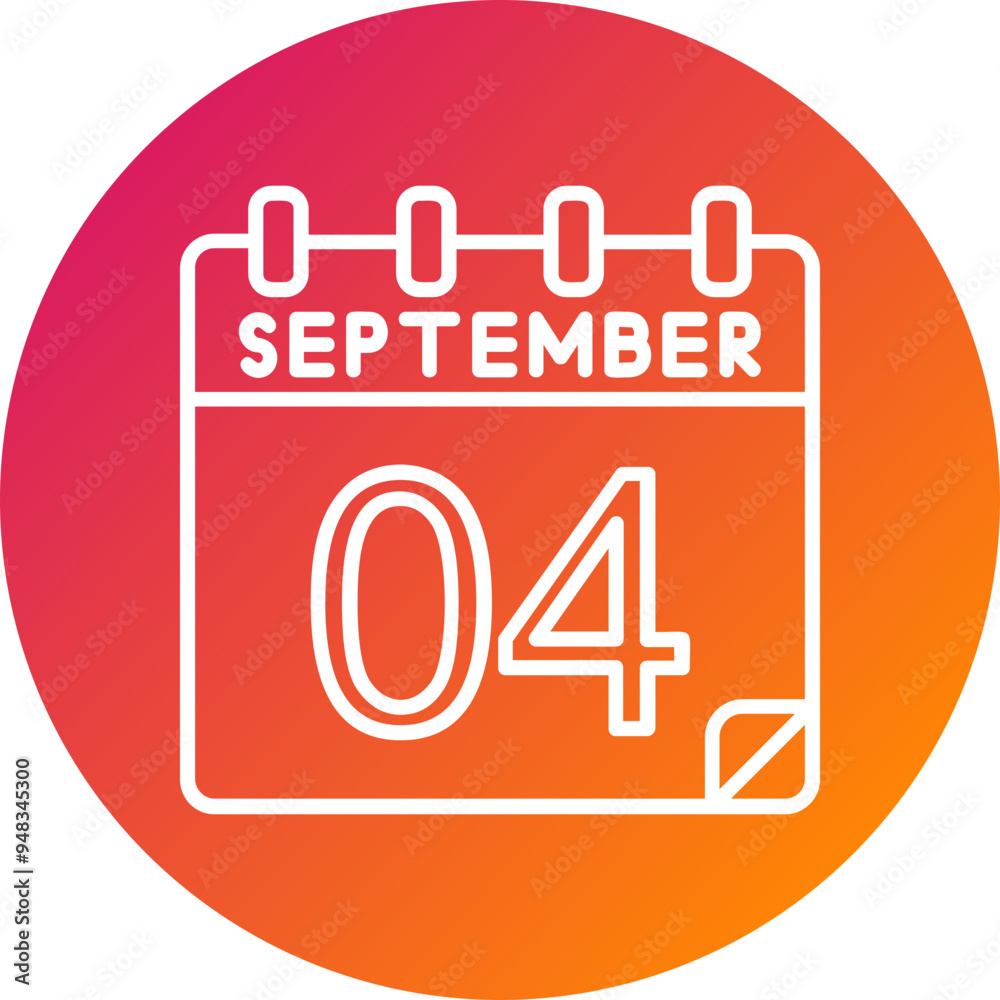4 September Vector Icon Design 4 September Vector Icon Design