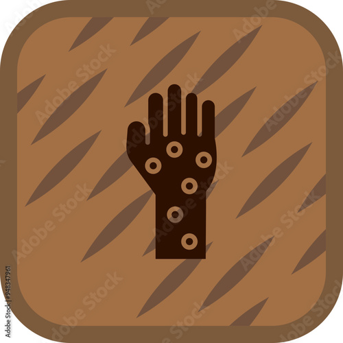 Hand Rash Vector Icon Design