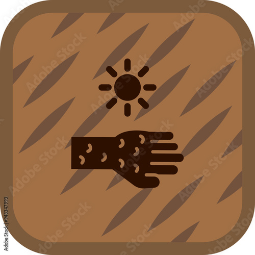 Sunburn Vector Icon Design