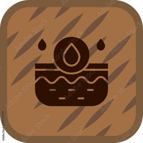 Oil Skin Vector Icon Design