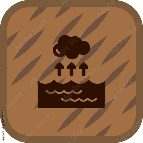 Water Vapor Vector Icon Design
