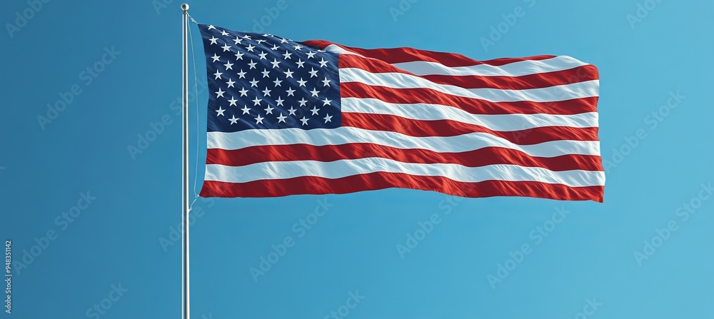 Obraz premium America country flag. USA 4th of July Memorial or Independence day. Generative AI technology. 