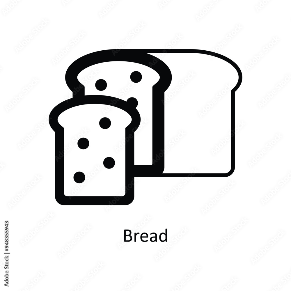 Bread Vector solid icon design illustration. food and drinks symbol on white background EPS 10 File Bread Vector solid icon design illustration. food and drinks symbol on white background EPS 10 File