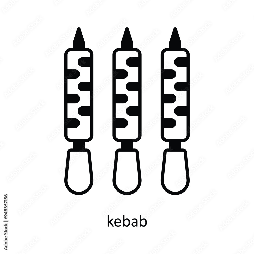 kebabVector solid icon design illustration. food and drinks symbol on white background EPS 10 File kebabVector solid icon design illustration. food and drinks symbol on white background EPS 10 File
