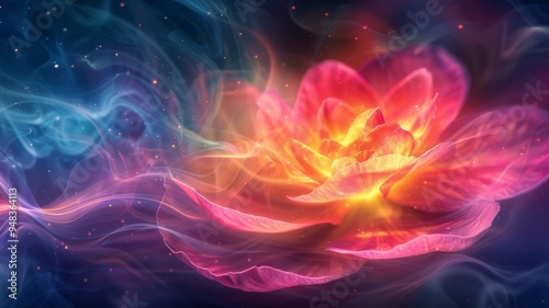A Beautiful and Vibrant Lotus Flower in Ethereal and Striking Colors Found in Natures Palette