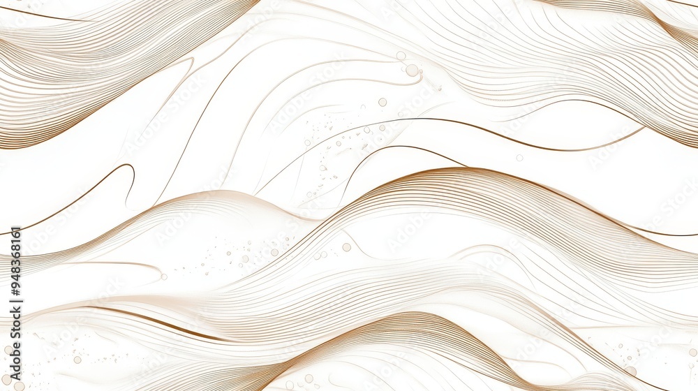 Obraz premium This design features fine lines alongside subtle dots, artistically intertwined to create a seamless, stylish, and minimalistic texture that is excellent for use in backgrounds and various fabrics