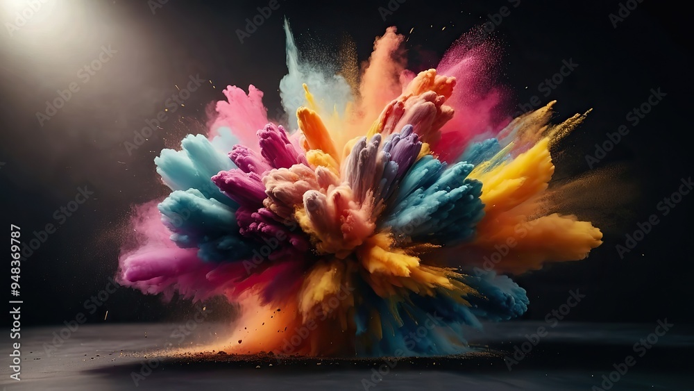 Multi Colored Powder Explosion background Multi Colored Powder Explosion background
