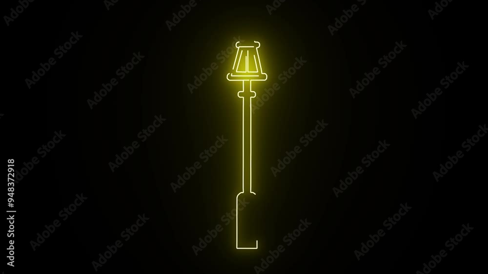 lamp animation with black color background,Light bulb icon animation, idea icon, lamp icon, simple bulb logotype icon animation