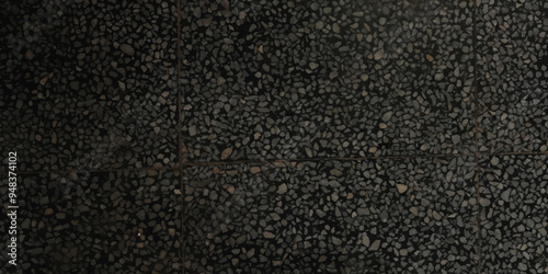 Black paper texture background and terrazzo flooring texture. Distressed Effect. Grunge Background. Vector textured splash effect. Noise, dots and grit Overlay.