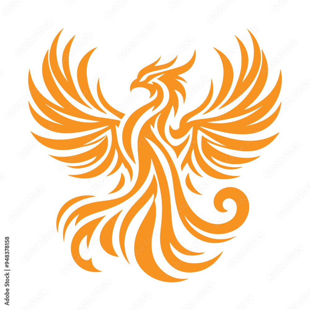 awesome flying phoenix logo vector awesome flying phoenix logo vector