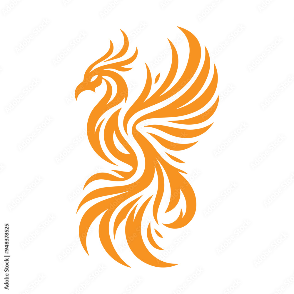 awesome flying phoenix logo vector awesome flying phoenix logo vector
