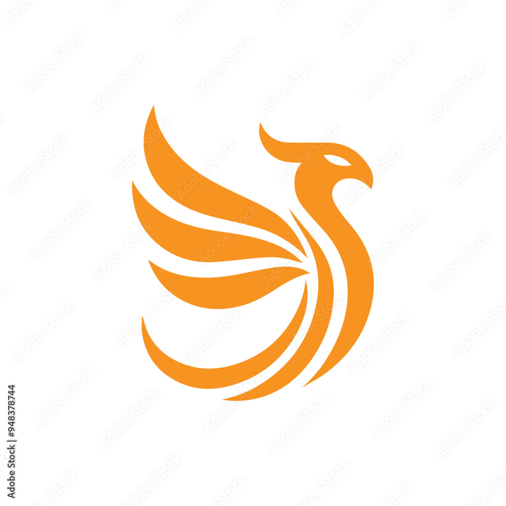 awesome flying phoenix logo vector awesome flying phoenix logo vector