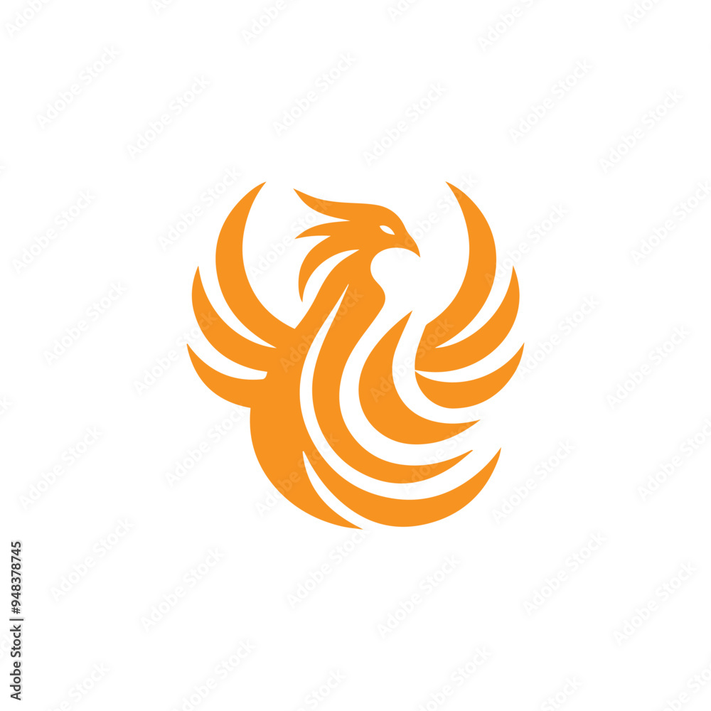 awesome flying phoenix logo vector awesome flying phoenix logo vector