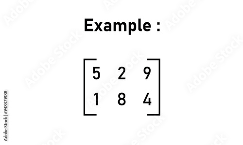 Example of matrix in linear algebra. Mathematical resources for students and teachers.