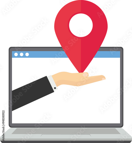 Global business expansion, open company branches, franchise in new location to cover all continent. Vector illustration

