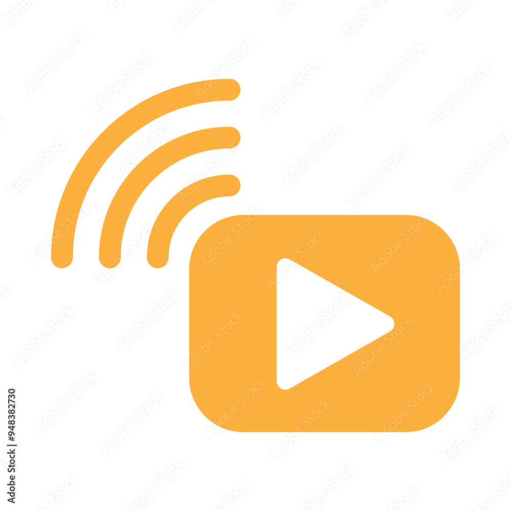 Video streaming icon template Video streaming icon template