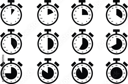 Five-minute interval stopwatch