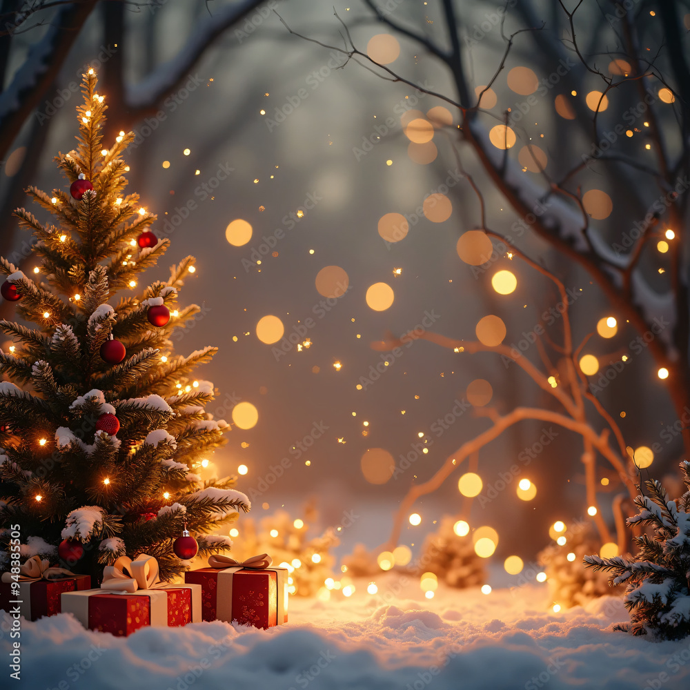 christmas tree in the night